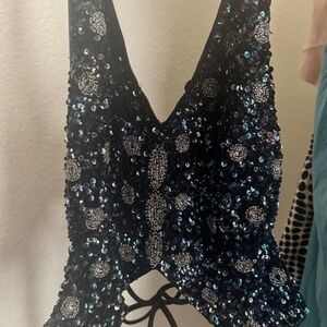 Nasty Gal sequenced butterfly top